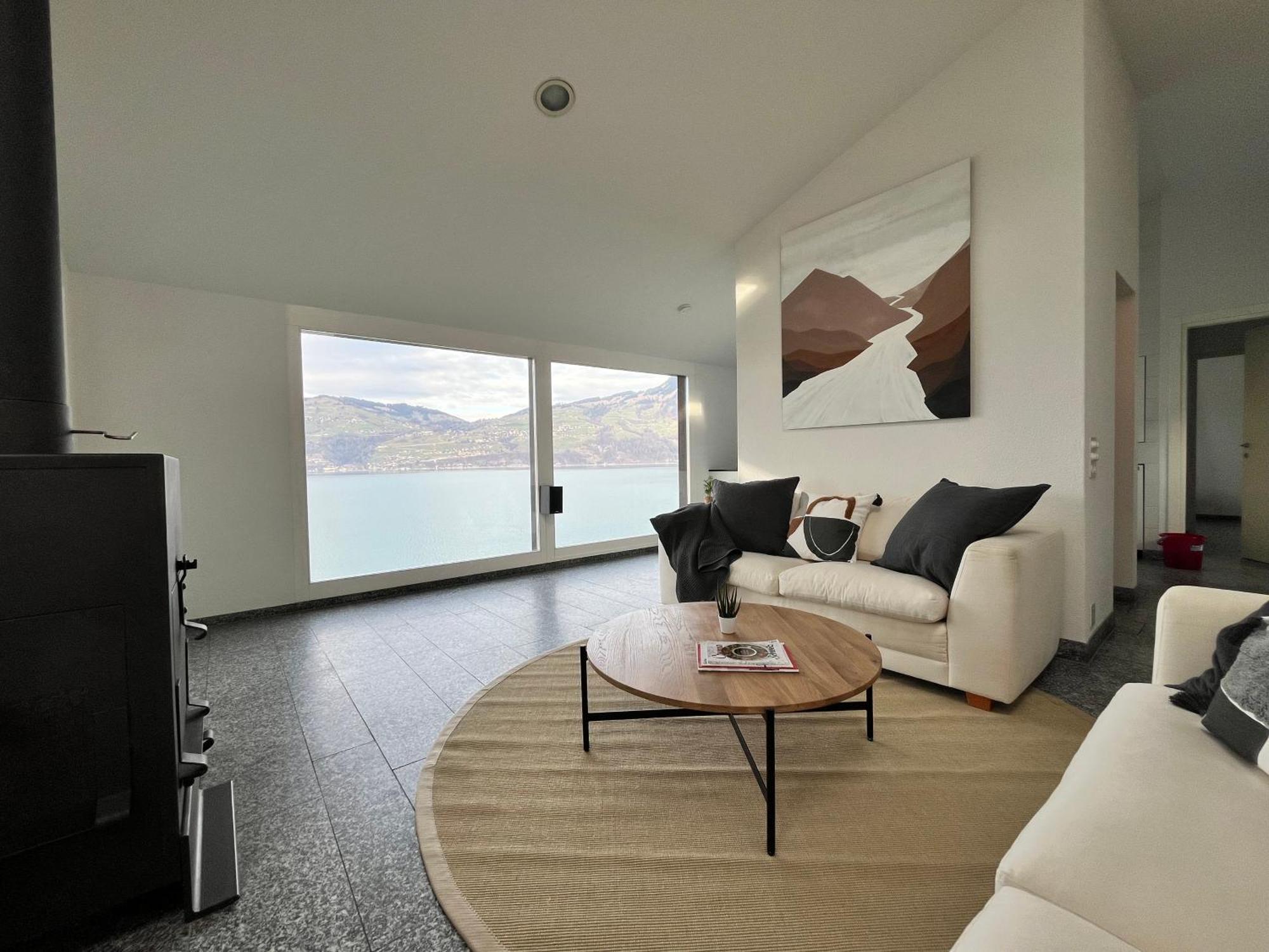 Wohnung Mit Grossartiger Seesicht Und Balkon Spiez Εξωτερικό φωτογραφία