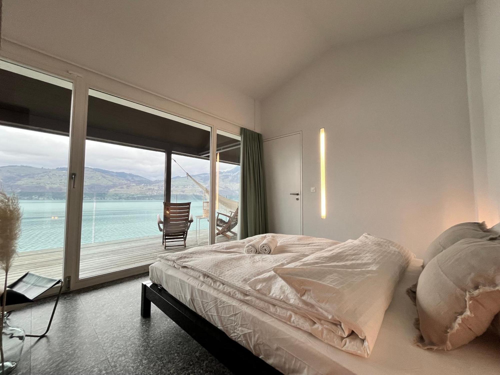 Wohnung Mit Grossartiger Seesicht Und Balkon Spiez Εξωτερικό φωτογραφία