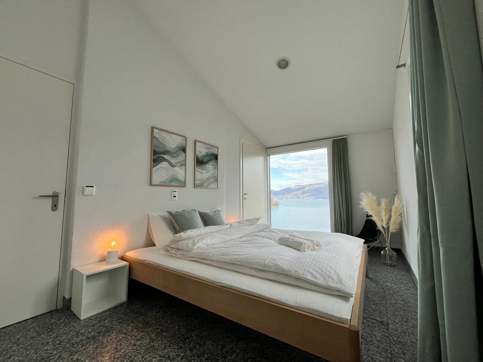 Wohnung Mit Grossartiger Seesicht Und Balkon Spiez Εξωτερικό φωτογραφία
