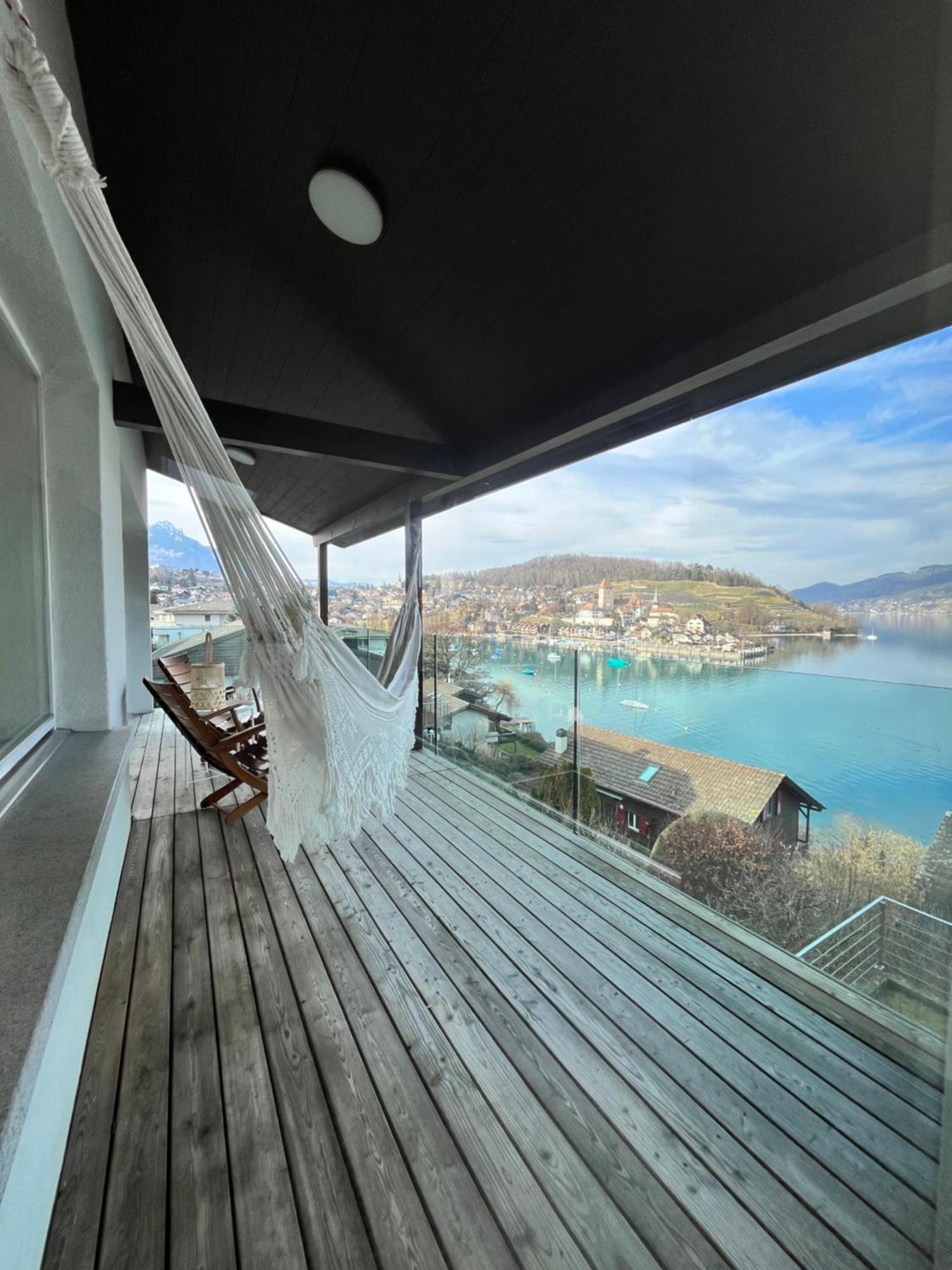 Wohnung Mit Grossartiger Seesicht Und Balkon Spiez Εξωτερικό φωτογραφία